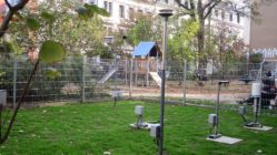 Hitzerekord in Dresden: in der Neustadt wurde 40-Grad-Marke geknackt Die neue Wetterstation befindet sich unmittelbar neben dem Spielplatz.