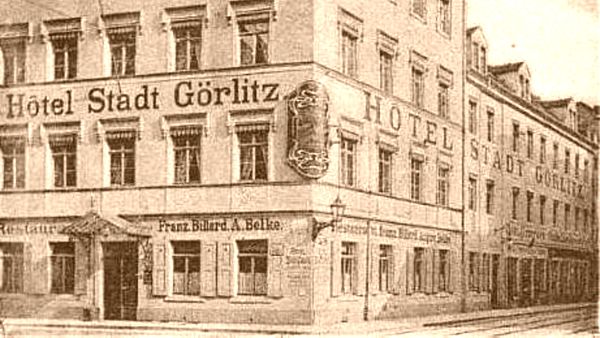 Die Wege des Herrn sind unergründlich Hotel Stadt Görlitz, zeitgenössische Postkarte