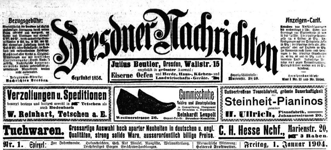 Dresdner Nachrichten von 1904