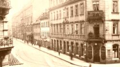 Emil Winter-Tymian hat Durst Louisenstraße Ecke Markgrafenstraße (heute Rothenburger Straße) - zeitgenössische Postkarte