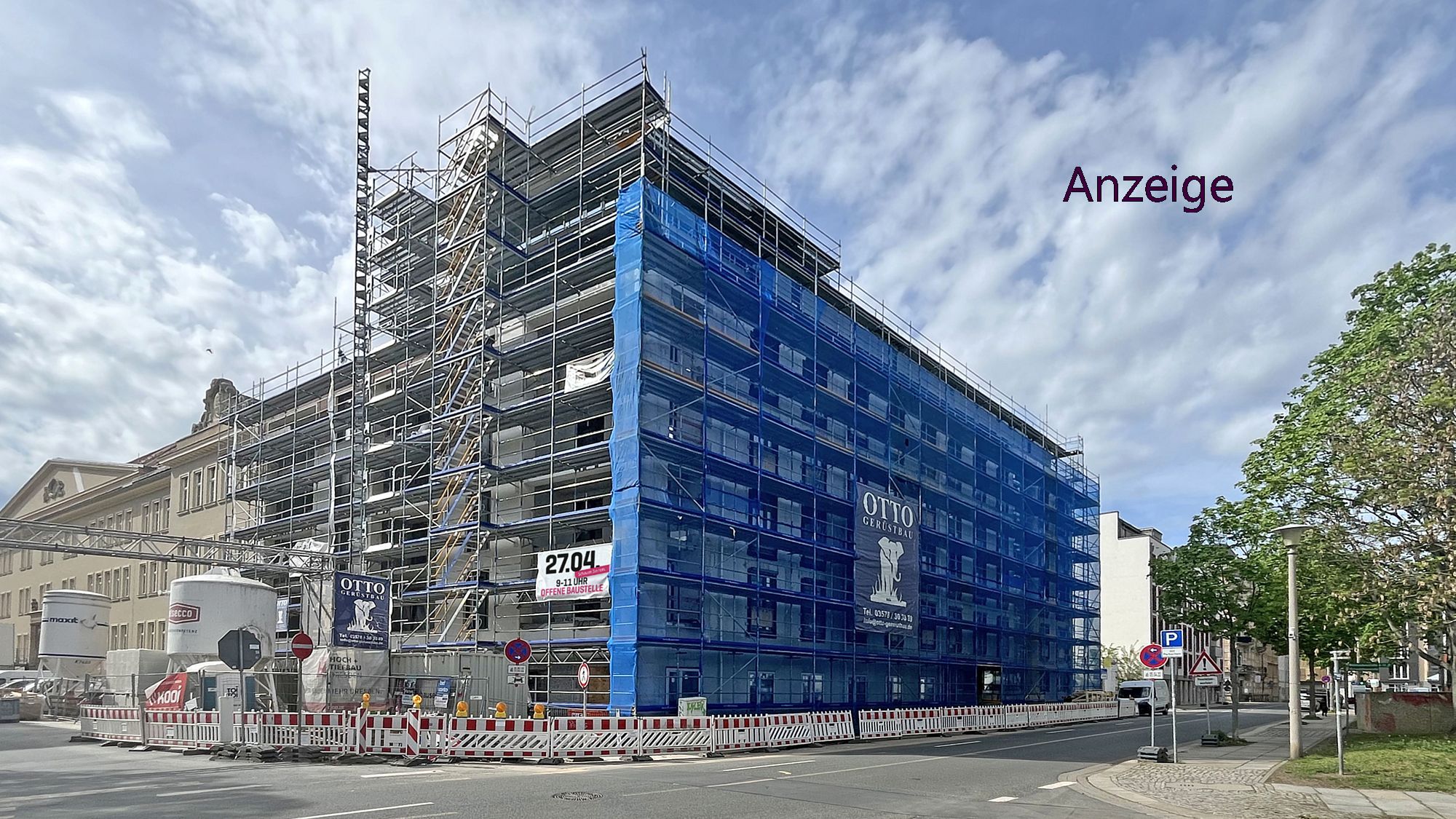 Weintraubenstraße: Endspurt, Baustelle ist am 27. April geöffnet In der zweiten Jahreshälfte soll der Bau fertig sein. Foto: basis d