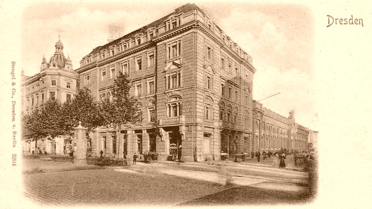 Frühsommerhitze Neustädter Markthalle - zeitgenössische Postarte