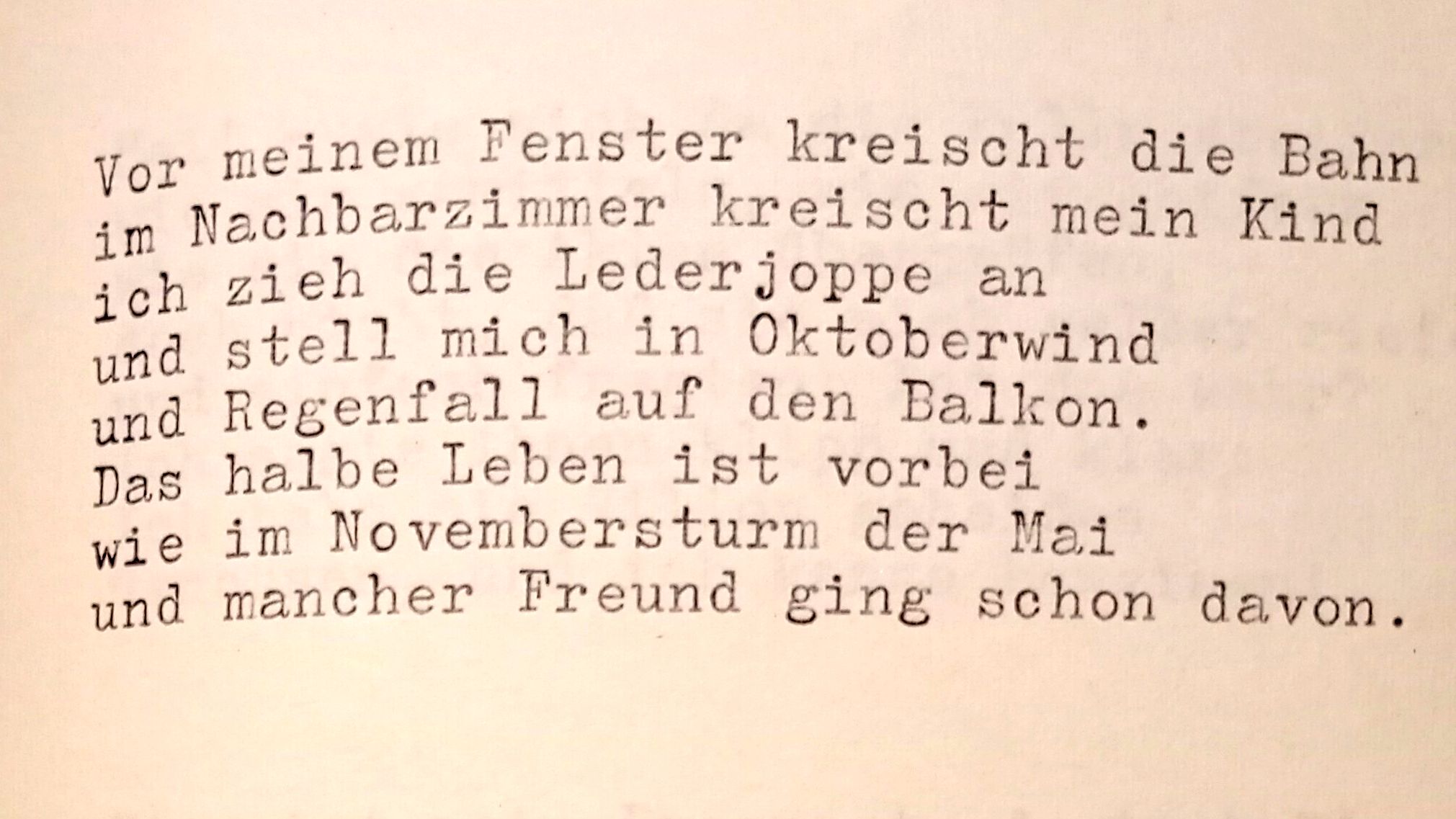 Neustädter Dichter der 1980er gesucht Wer kennt den Autor dieser Zeilen? Foto: privat