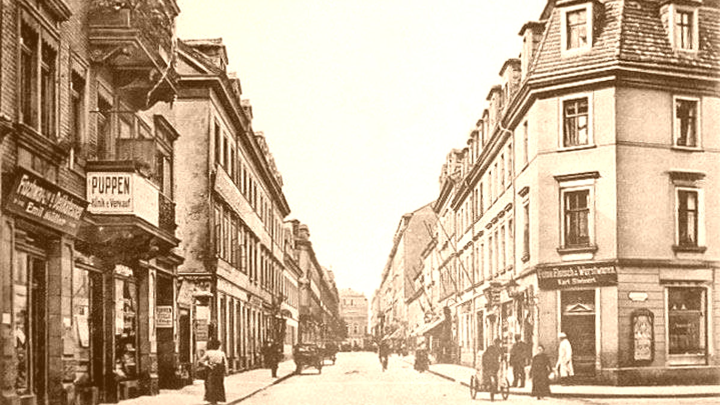 Von Schandschnauzen und anderen Gemeinheiten Alaunstraße - zeitgenössische Postkarte um 1913