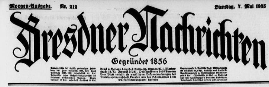Dresdner Nachrichten vom 7. Mai 1935