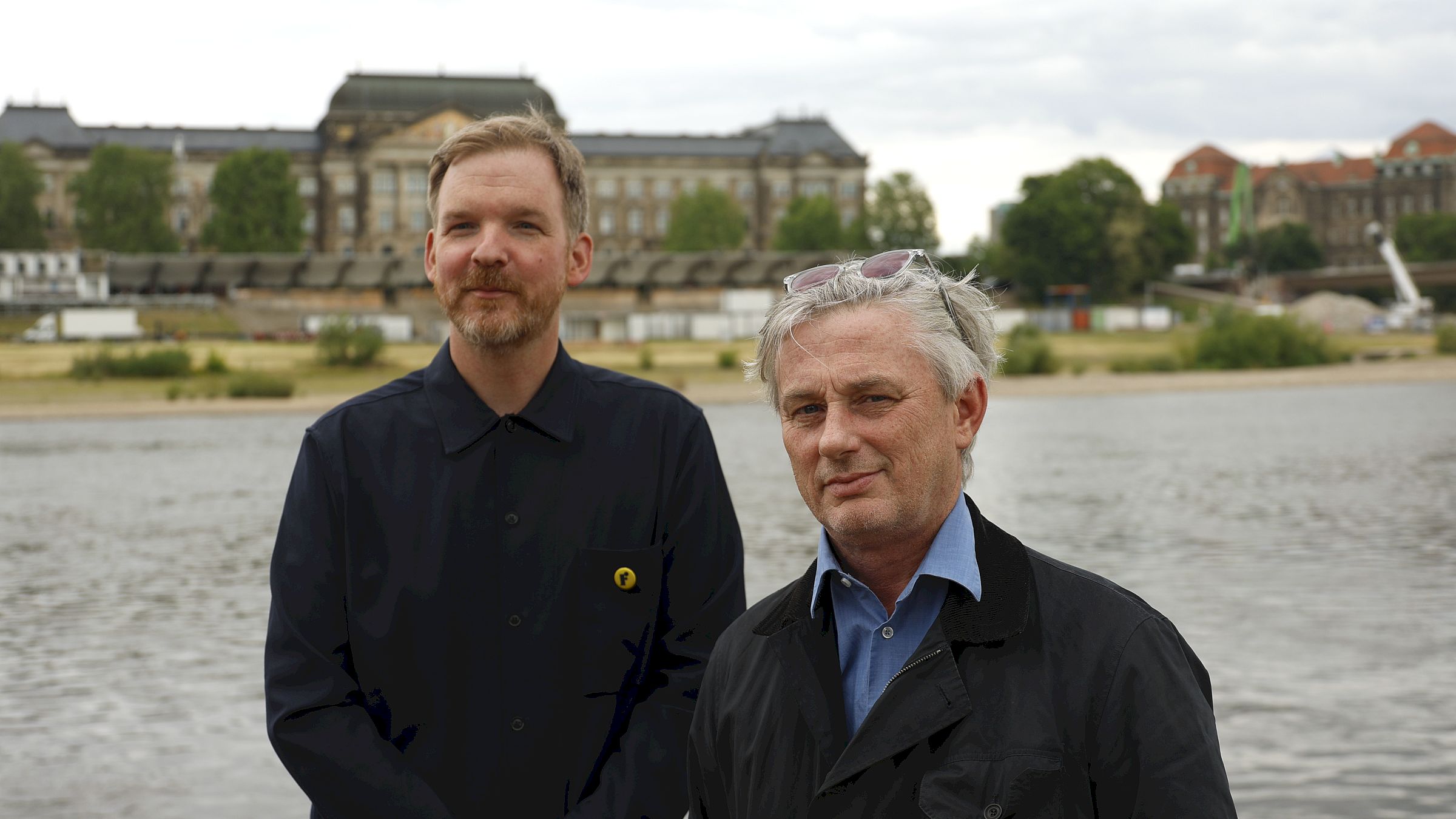 Zwei vom Team der Filmnächte: Philip Hartmanis und Matthias Pfitzner. Foto: Florian Varga