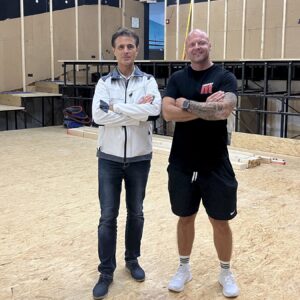 Fitness im Kino - es dauert noch Sind optimistisch, dass im Januar eröffnet werden kann: Bauleiter Carsten Anspach und clever-fit-Dresden-Betreiber Stefan Lasch - Foto: meeco Communication Services