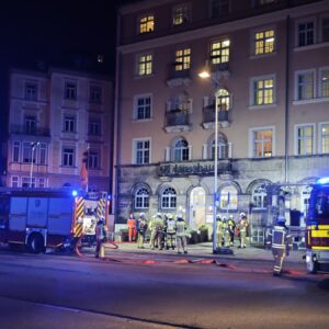 Feuerwehreinsatz nach Rauchentwicklung am Hansahaus am Bahnhof Neustadt - Foto: Feuerwehr Dresden