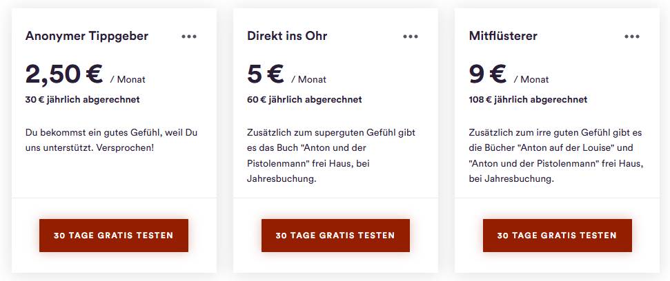 dauerhaft unterstützen via Steady