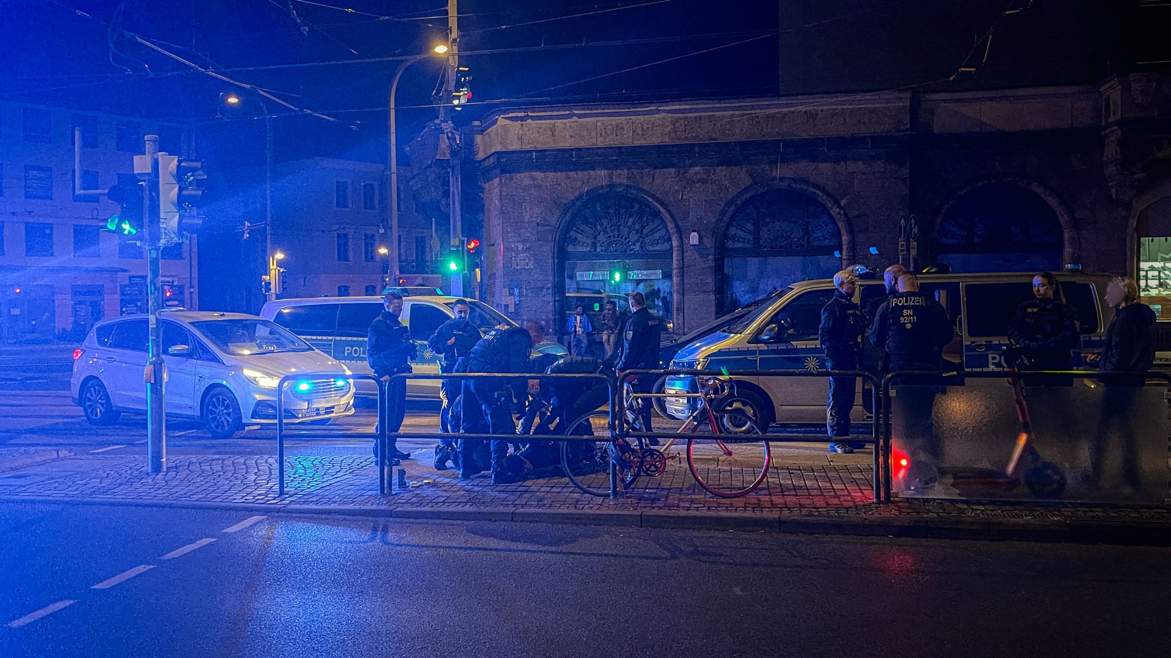 An der Kreuzung Anton-/Leipziger Straße wurde Majd A. in der Tatnacht verhaftet. Foto: Florian Varga