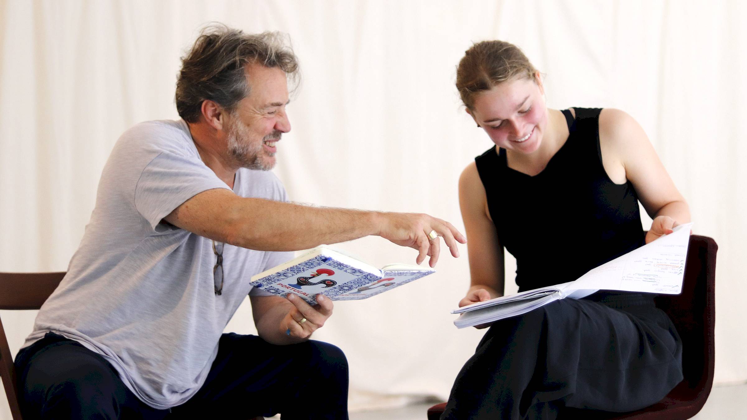 Sie haben das Stück gemeinsam entwickelt: Kornelija Aleksaitė und Frédéric Coupet - Foto: Anton Launer