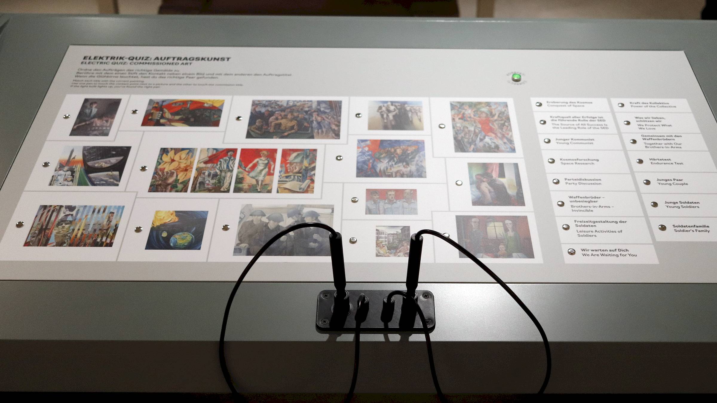 Mit einem elektronischen Quiz kann man testen, ob man Bild und Bildtitel zusammenbekommt. Foto: Anton Launer